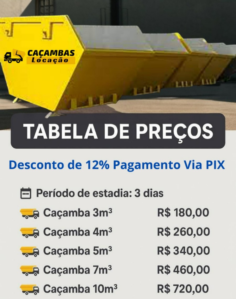 caçamba de entulho em bh