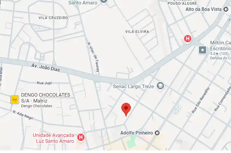 Mapa de localização do Ibiti Alto da Boa Vista, na Rua Coronel Luís Barroso, em São Paulo.