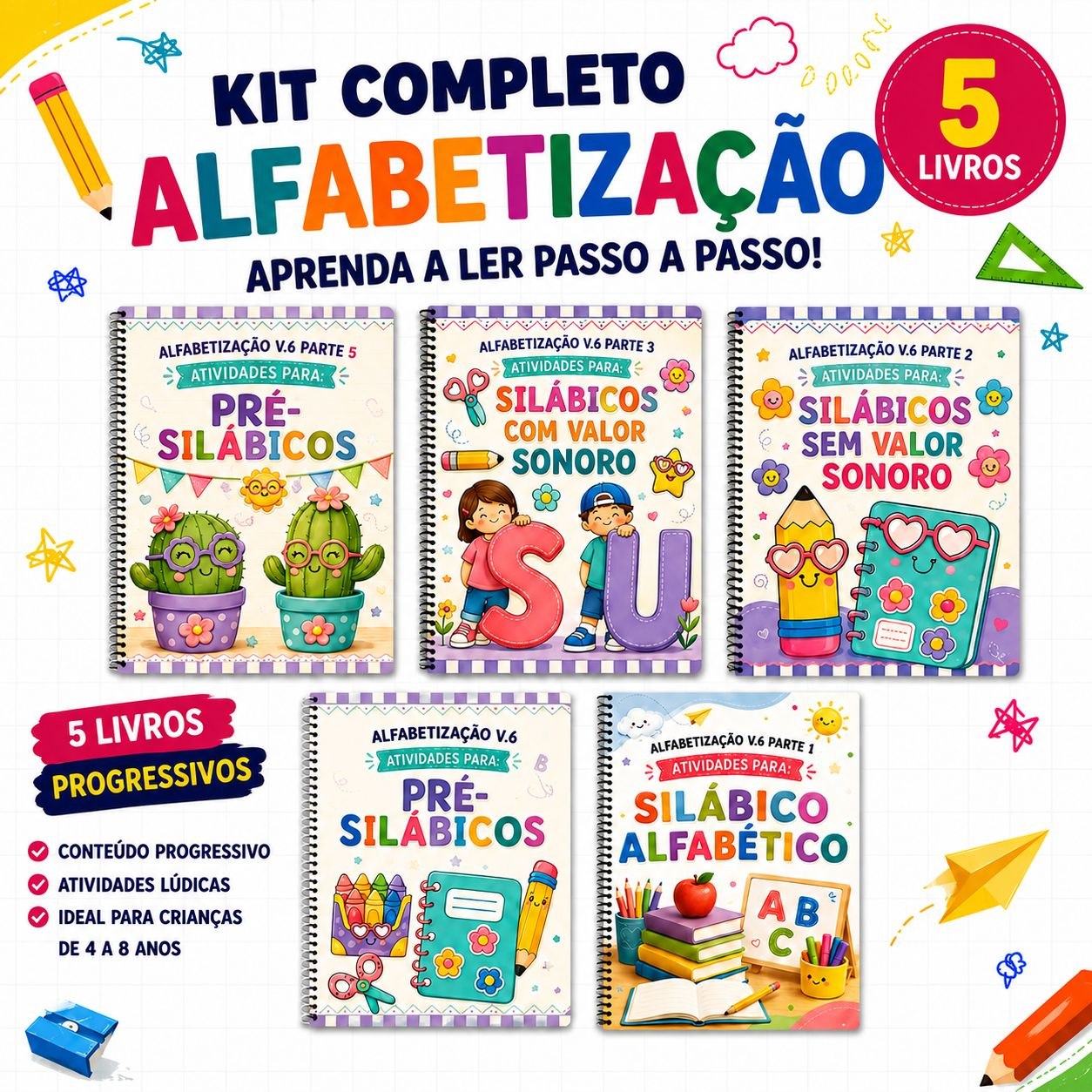 Kit de alfabetização pedagógica