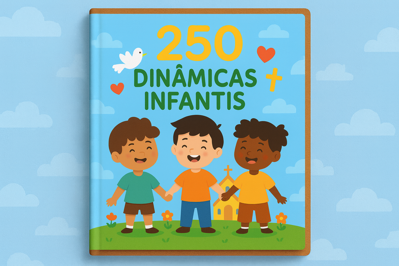Crianças felizes aprendendo na catequese